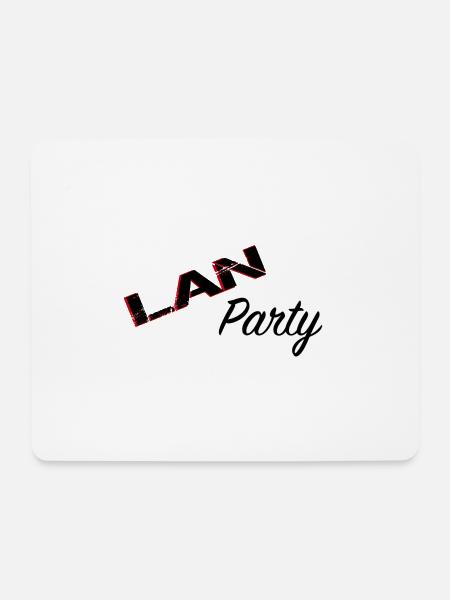 Lan Party - Mousepad (Querformat) - Weiß