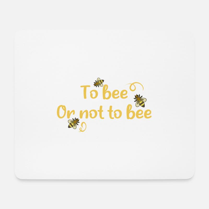 to bee or not to bee - Mousepad (Querformat) - Weiß
