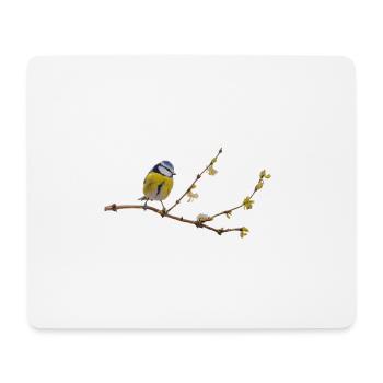 Blaumeise - Mousepad (Querformat) - Weiß - Vorne