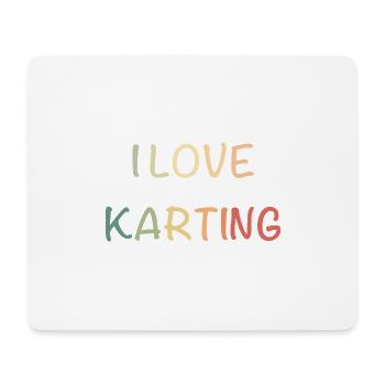 KartingLiebe Pastel Racing - Tapis de souris (format paysage) - blanc - Devant