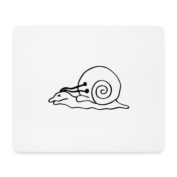 Rennschnecke schnecke - Mousepad (Querformat) - Weiß - Vorne