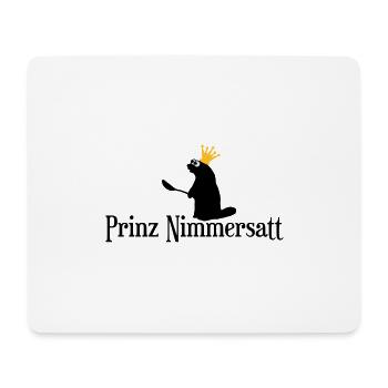 Prinz Nimmersatt mit Krone - Mousepad (Querformat) - Weiß - Vorne