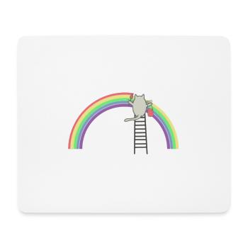 Arc-en-ciel - Tapis de souris (format paysage) - blanc - Devant