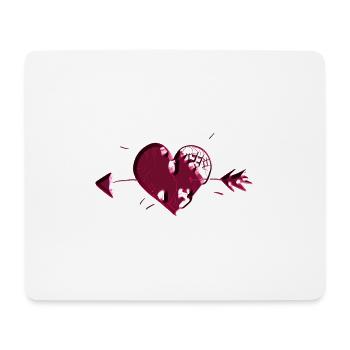 symbole du cœur cicatrices de flèche rose - Tapis de souris (format paysage) - blanc - Devant