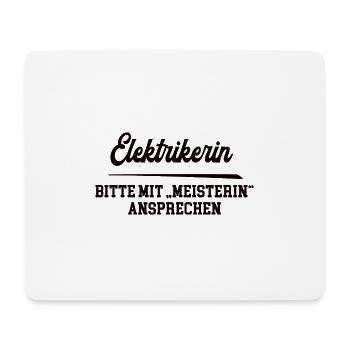 Elektrikerin Meister Prüfung Bestanden Meisterin - Mousepad (Querformat) - Weiß - Vorne