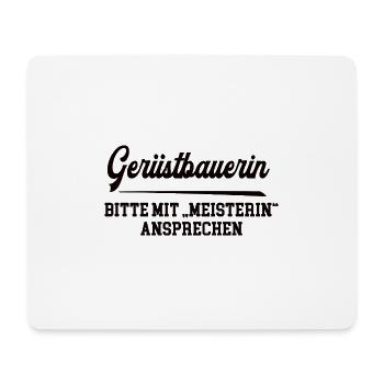 Gerüstbauerin Meister Prüfung Bestanden Gerüstbau - Mousepad (Querformat) - Weiß - Vorne