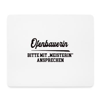 Ofenbauerin Meisterin Prüfung Bestanden Ofenbau - Mousepad (Querformat) - Weiß - Vorne