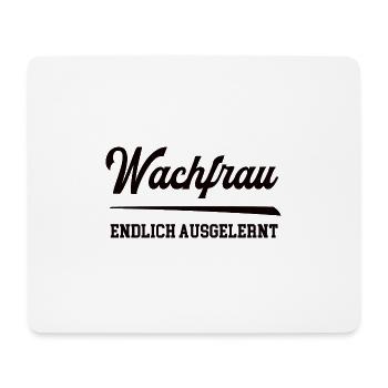Wachfrau Ausbildung Bestanden Wachdienst Secruity - Mousepad (Querformat) - Weiß - Vorne