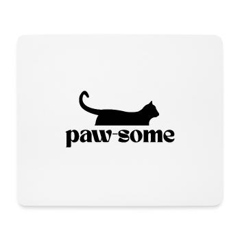 Paw-Some! T shirt for all cat fans - Mouse Pad (horizontal) - white - Front