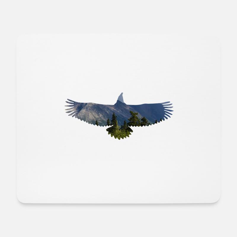 Adler - Mousepad (Querformat) - Weiß