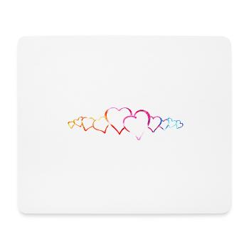 cœur - Tapis de souris (format paysage) - blanc - Devant