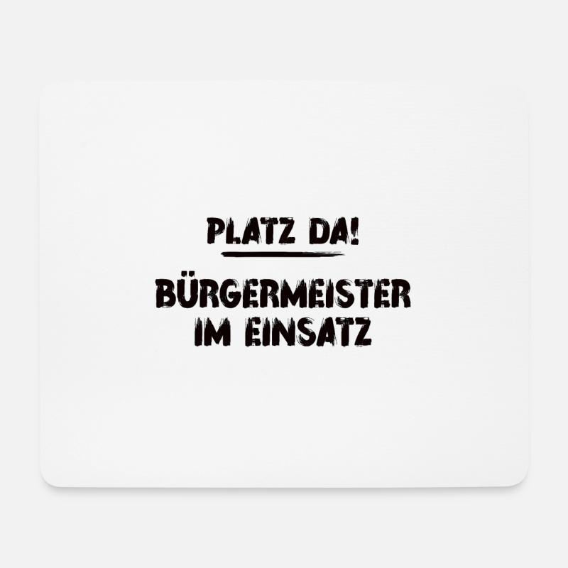 Bürgermeister Im Einsatz Politiker Werden Wahl Amt - Mousepad (Querformat) - Weiß