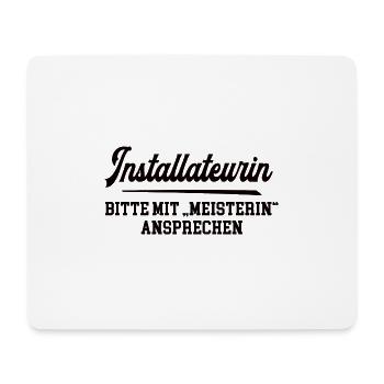 Installateurin Meister Prüfung Bestanden Sanitär - Mousepad (Querformat) - Weiß - Vorne