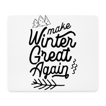 Hiver sort Neige froide Vacances d’hiver - Tapis de souris (format paysage) - blanc - Devant