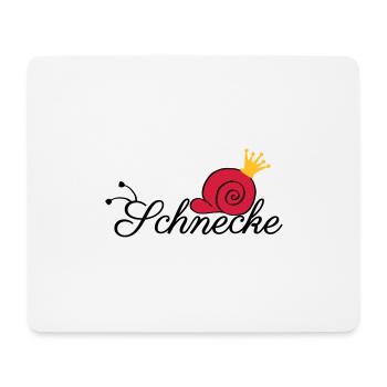 Schnecke Schrift Krone - Mousepad (Querformat) - Weiß - Vorne