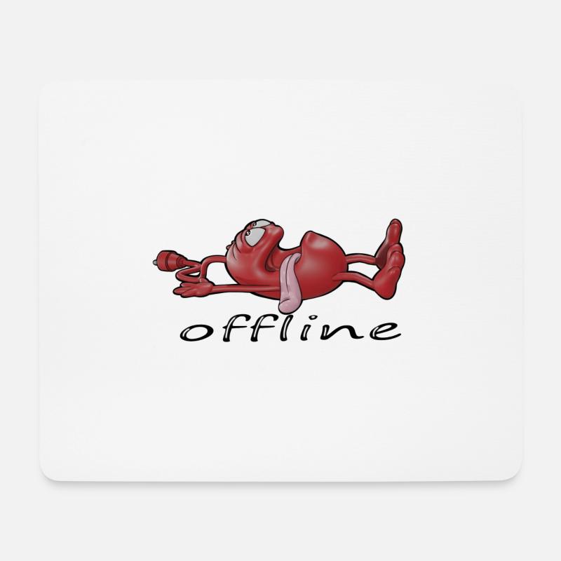 Offline - Mousepad (Querformat) - Weiß