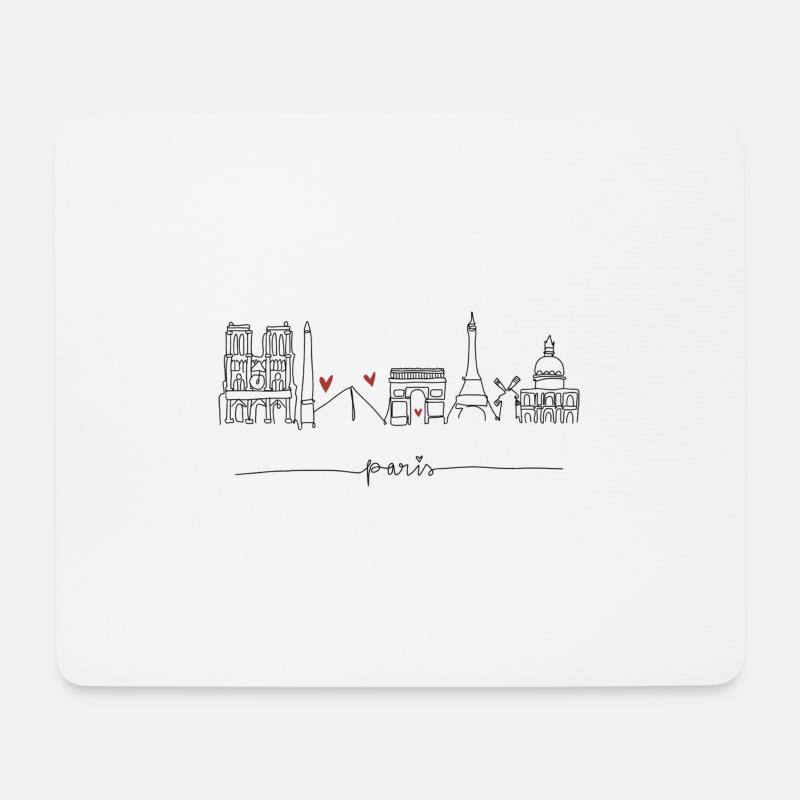 Stadt der Liebe Paris - Mousepad (Querformat) - Weiß