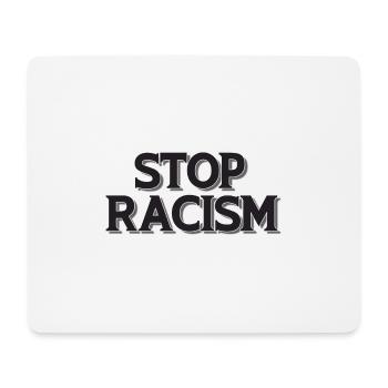 Stop au racisme noir - Tapis de souris (format paysage) - blanc - Devant