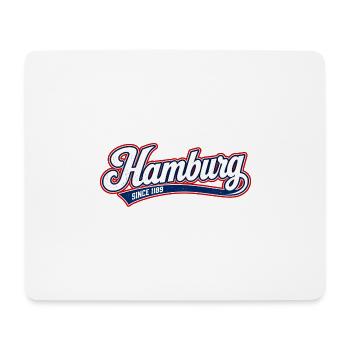 Hamburg - Hansestadt - Alster - Elbe - Michel - Mousepad (Querformat) - Weiß - Vorne