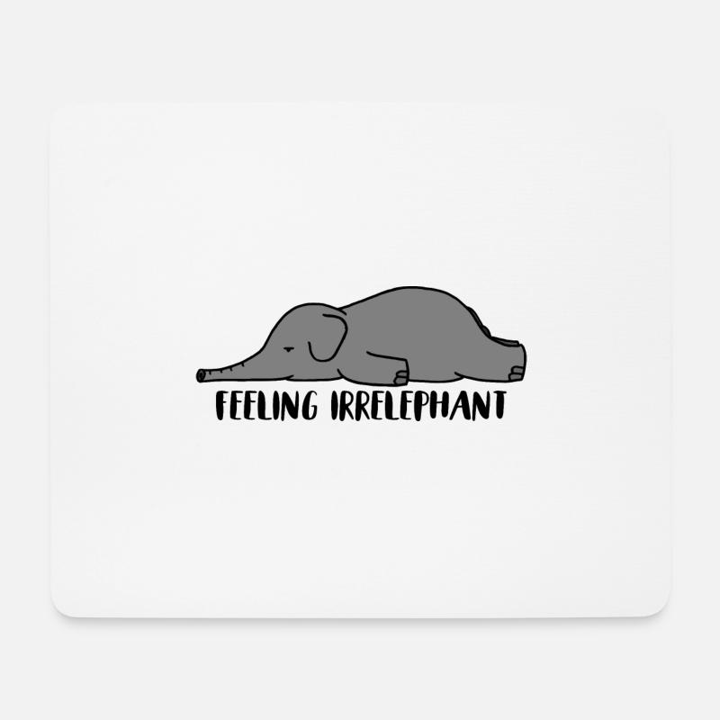 Feeling Irrelephant - Mousepad (Querformat) - Weiß