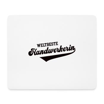 Weltbeste Handwerkerin Beste Handwerk Meisterin - Mousepad (Querformat) - Weiß - Vorne