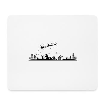 Weihnachten - Engel Baum Elch Geschenk Schnee - Mousepad (Querformat) - Weiß - Vorne