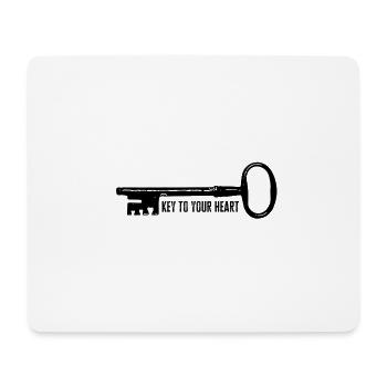 La clé de votre cœur - Tapis de souris (format paysage) - blanc - Devant