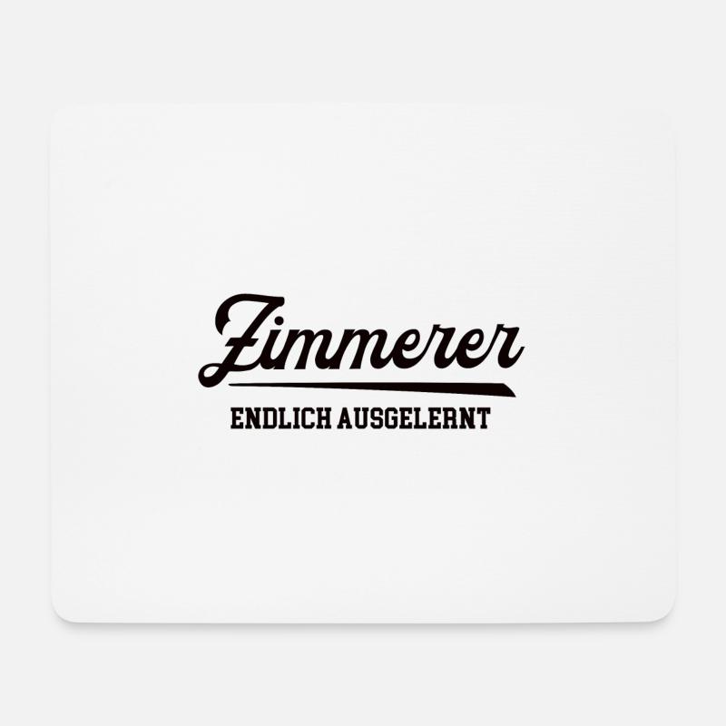 Zimmerer Ausbildung Bestanden Ausbildungsende - Mousepad (Querformat) - Weiß
