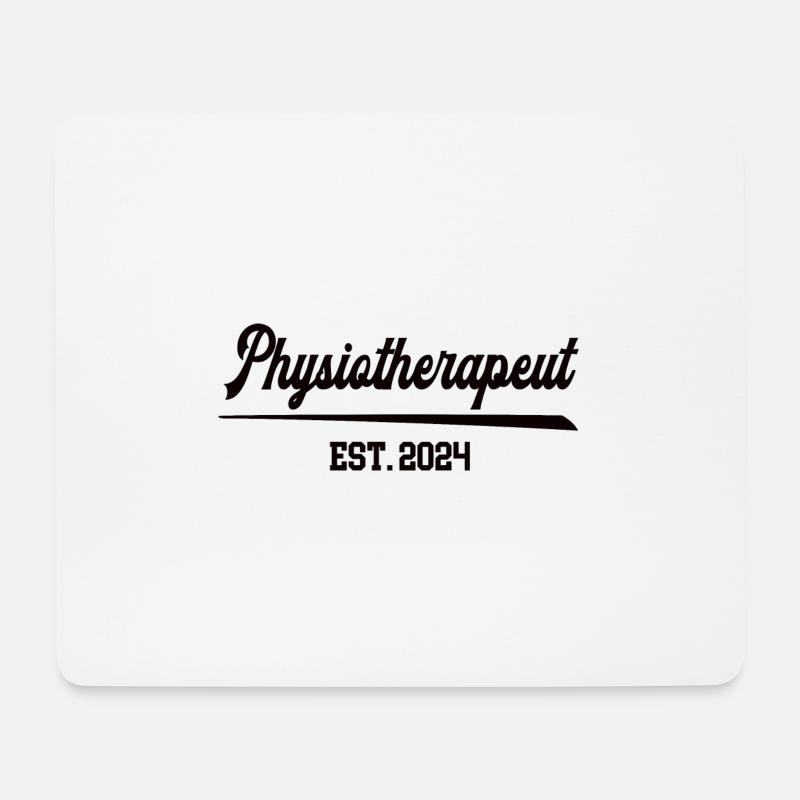 Physiotherapeut 2024 Physio Beruf Physiotherapie - Mousepad (Querformat) - Weiß