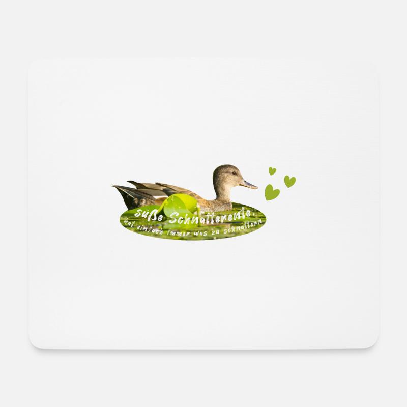 Schnatterente schnattern Quasselstrippe - Mousepad (Querformat) - Weiß