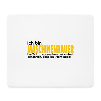 Génie mécanique idée cadeau amusant ingénieur Maschbau - Tapis de souris (format paysage) - blanc - Devant