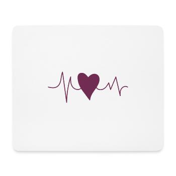 Herz Familie - Mousepad (Querformat) - Weiß - Vorne