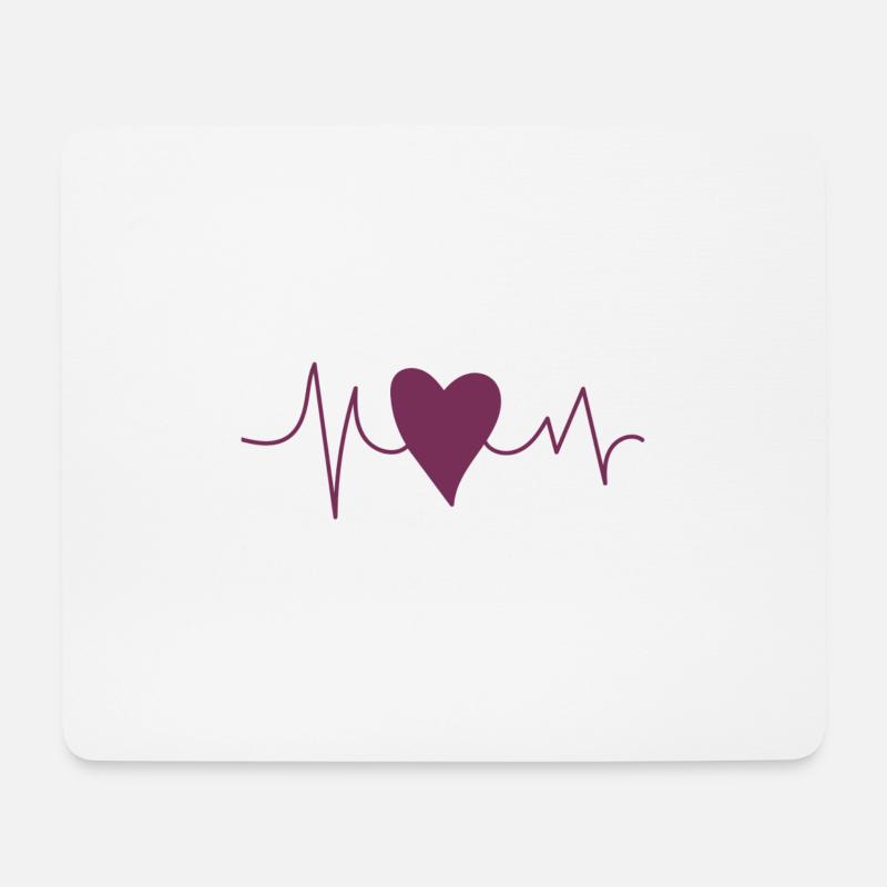 Herz Familie - Mousepad (Querformat) - Weiß