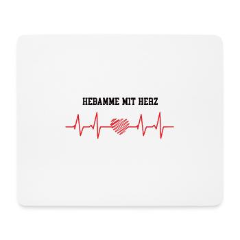 Hebamme Mit Herz Schwangerschaft Gynäkologie Baby - Mousepad (Querformat) - Weiß - Vorne