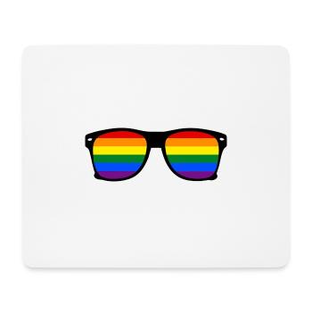 glasses rainbow - Mousepad (Querformat) - Weiß - Vorne