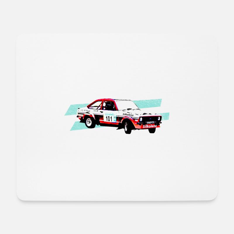 Drifting Rally Escort - Mousepad (Querformat) - Weiß