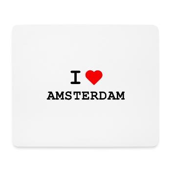 Ich liebe Amsterdam - I love Amsterdam - Mousepad (Querformat) - Weiß - Vorne