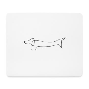 Illustration de teckel chien chien - Tapis de souris (format paysage) - blanc - Devant