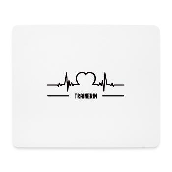 Herzschlag Trainerin Herz EKG Trainer Frauen - Mousepad (Querformat) - Weiß - Vorne