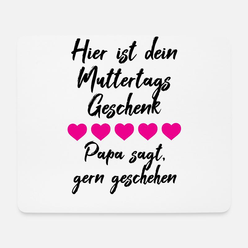 Muttertag, Geschenk, Idee, Mutter Tag, Kinder - Mousepad (Querformat) - Weiß