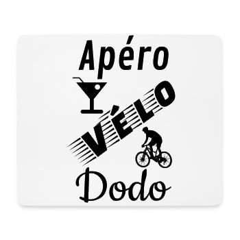 apéro vélo dodo fond blanc image vélo vtt humour - Tapis de souris (format paysage) - blanc - Devant