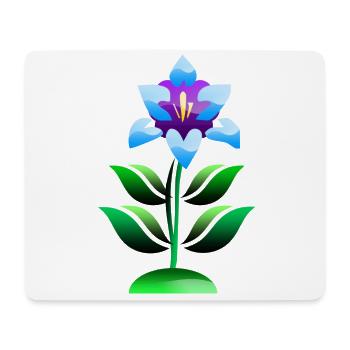 Flower Purple and Blue - Mouse Pad (horizontal) - white - Front