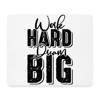 work hard dream - Tapis de souris (format paysage) - blanc - Devant