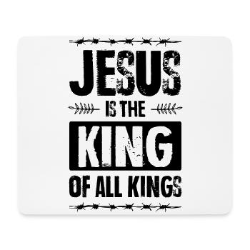 Jesus is King - Mousepad (Querformat) - Weiß - Vorne