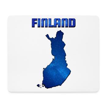 Blaue Finnland Karte - Mousepad (Querformat) - Weiß - Vorne