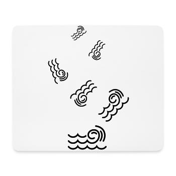 Icône d’onde - Tapis de souris (format paysage) - blanc - Devant