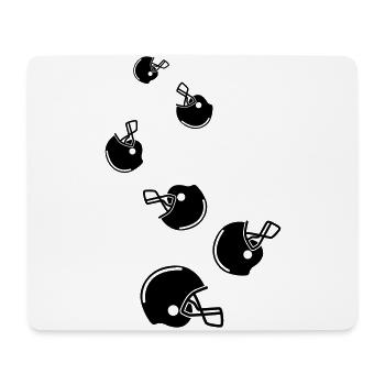 Icône Casque de football - Tapis de souris (format paysage) - blanc - Devant
