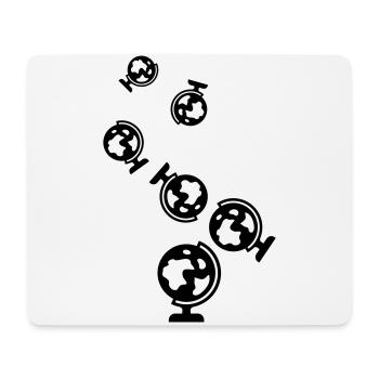 Globus symbol icon - Mousepad (Querformat) - Weiß - Vorne