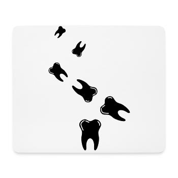 Symbole de l’icône de dent - Tapis de souris (format paysage) - blanc - Devant