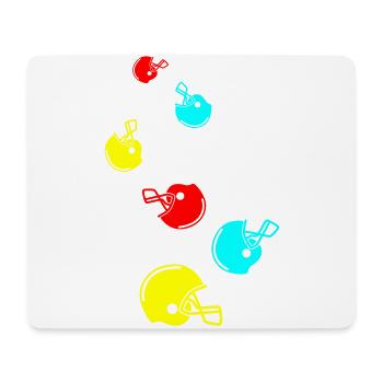 Icône Casque de football - Tapis de souris (format paysage) - blanc - Devant